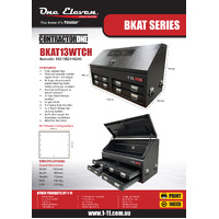 Steel BKAT ContractorOne Truck Box (1,300mm Wide) 4 drawers. Charcoal.