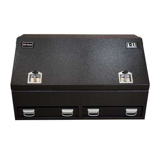 Steel Truck Box, BK Series, with Heavy Duty Ball Bearing Slides, Charcoal.