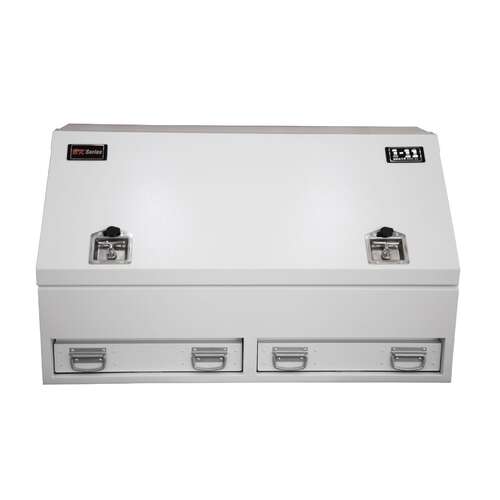  Steel Truck Box, BK Series, with Heavy Duty Ball Bearing Slides, White.