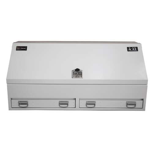 Steel Truck Box, BK Series, with Ball Bearing Slides, White.